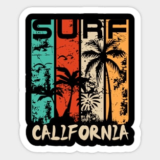 Beach Surf California Sticker